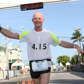Run Cayman Islands marathon runner
